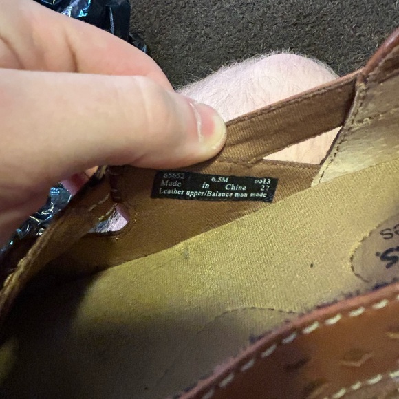 Clarks Bendables #65652 Cognac Leather Flats Mens 6.5 - Picture 5 of 5